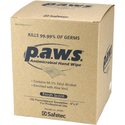 5″x8″ Personal Antimicrobial (Kills Germs) Wipes, 100 per box