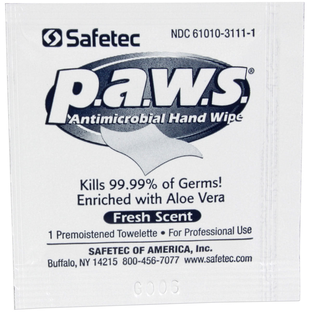5″x8″ Personal Antimicrobial (Kills Germs) Wipes, 100 per box