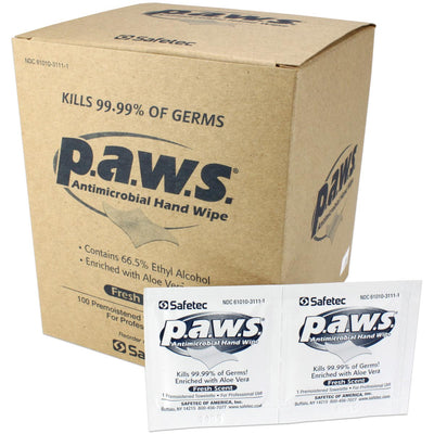 5″x8″ Personal Antimicrobial (Kills Germs) Wipes, 100 per box