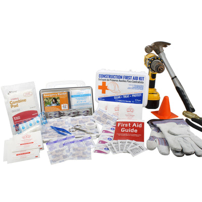 Bilingual OSHA Contractors First Aid Kit for Job Sites up to 10 People